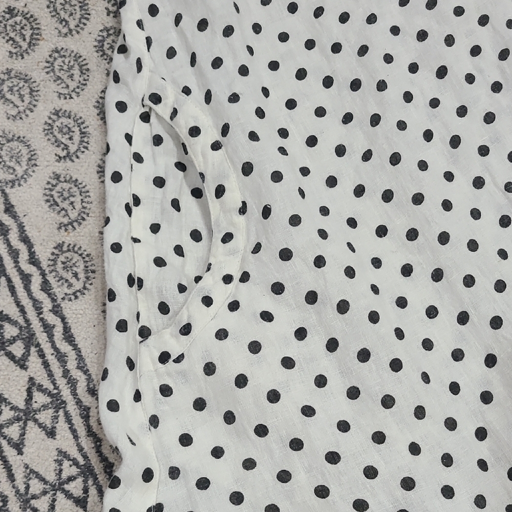 Hart's Desire Polka Dot Linen Midi Dress - Picture 4 of 12